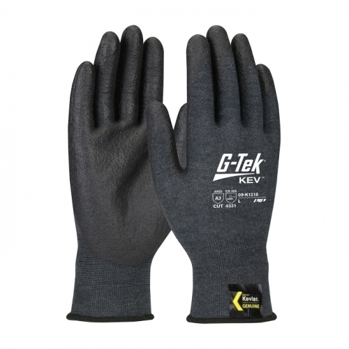 PIP 09-K1218/XXL, G-TEK KEV, KEVLAR ENGINEERED YARN, GRAY 18 GAUGE, NEOFOAM, ANSI A3