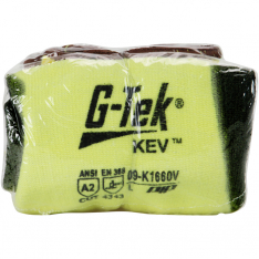 PIP 09-K1660V/L, G-TEK KEV, YELLOW 13G KEVLAR SHELL, DD NITRILE MICROSURFACE, VEND PACK