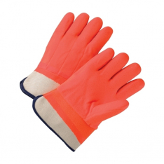 PIP 1017ORF, WEST CHESTER 11" ROUGH ORANGE PVC COATING, SAFETY CUFF, JERSEY LINER LINER