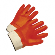 PIP 1017OR, WEST CHESTER 11" SMOOTH ORANGE PVC COATING, SAFETY CUFF, JERSEY LINER LINER