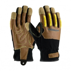 PIP 120-4100/L, MAX SAFETY, GOATSKIN LEATHER PALM, KEVLAR LINING, TPR ON FINGERS, A3 KEVLAR LINI