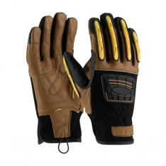 PIP 120-4150/L, MAX SAFETY, GOATSKIN LEATHER PALM, KEVLAR LINING, DORSAL IMPACT, A3