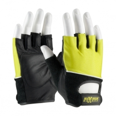 PIP 122-AV70/L, LIFTING GLOVES W/REINFORCED PADDED LEATHER PALM, COTTON TERRY BACK