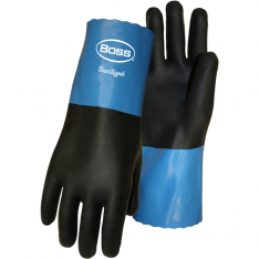 PIP 1CN0034L, CHEMGUARD GLOVE, NEOPRENE COATED, COTTON KNIT LINING, 11", PINKED CUFF