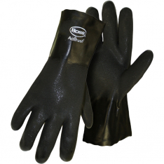PIP 1SP0712, FULLY COATED, 12", DOUBLE DIP PVC, BLACK WITH JERSEY LINER, SANDY GRIP GRIP