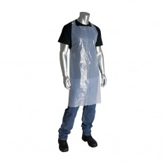 PIP 200-06001, APRONS, WHITE POLYETHYLENE, 1 MIL., SMOOTH, 28IN.X46IN.