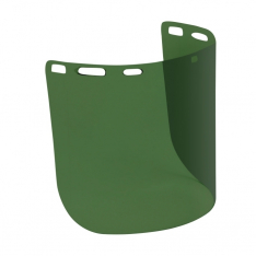 PIP 251-01-7312, DARK GREEN MOLDED POLYCARBONATE VISOR, CYLINDRICAL,UNIVERSAL FIT, .078"X8&Q