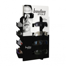 PIP 252-CDS-12, BOUTON 12-PLACE EYEWEAR DISPLAY,POP-UP CARDBOARD, 3 SIDED WITH MIRROR