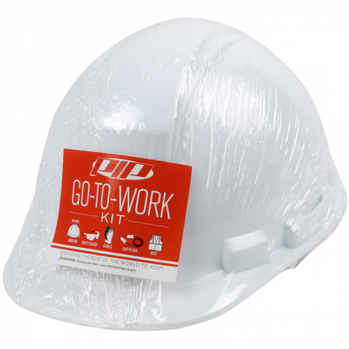 PIP 289-GTW-HP241-L/XL, GO TO WORK PRE-PACK KIT, WHITE HP241 HAT, L/XL