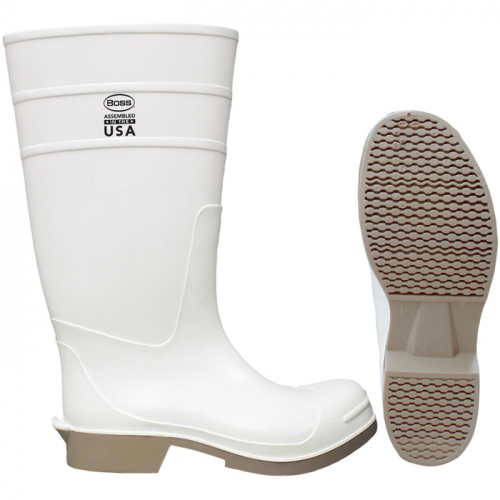 PIP 2PP392411, PVC PLAIN TOE 16" BOOT WITH SAFETY-LOC TREAD, WHITE, USA
