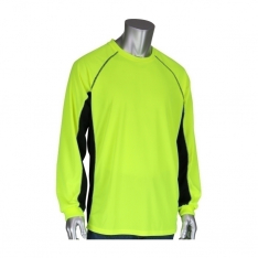 PIP 310-1150B-LY/2X, NON-ANSI LONG SLEEVE BLACK TRIM T-SHIRT, UV AND INSECT PROTECTION