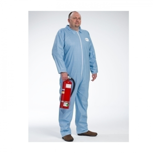 PIP 3100/2XL, POSIWEAR BLUE FR COVERALL, ZIPPER FRONT AND COLLAR