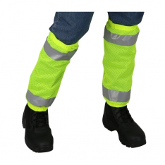 PIP 319-GT1-LY, CLASS E MESH GAITER, 2" REFLECTIVE TAPE, ELASTIC W/SIDE OPENING, LY OPENING