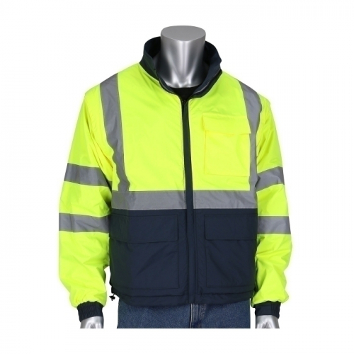 PIP 333-1500-R/3X, MULT-FUNTION REVERSIBLE 4-IN-1,HI VIS/GREY TYPE R CLASS 3 LTWT JACKET