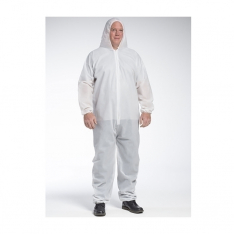 PIP 3406/L, WEST CHESTER, PE LAMINATE WHITE COVERALL ELASTIC WRIST, ANKLE, HOOD