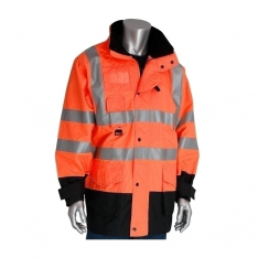 PIP 343-1756-OR/2X, CLASS 3 COAT 7IN1, INSULATED INNER JACKET, ZIP. CL. HD, 2IN. TAPE, OR