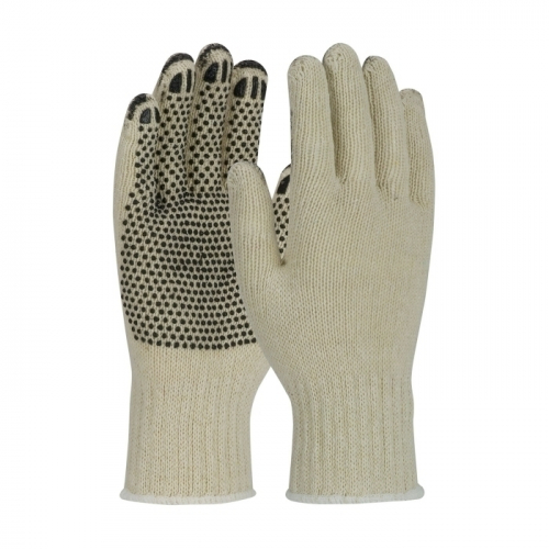 PIP 36-C330PD/S, FINGERNAILS , COTTON/POLY 7G HW, COATED FINGER TIPS,1 SIDE BLK. DOT