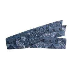PIP 393-100-CBL, COOLING BANDANA, ABSORBENT COOLING CRYSTALS, POLY/COTTON, COWBOY BLUE