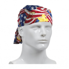 PIP 396-300-PAT, EZ-Cool Evap. Cooling Tie Hat, Elastic Fit, Cowboy Patriot