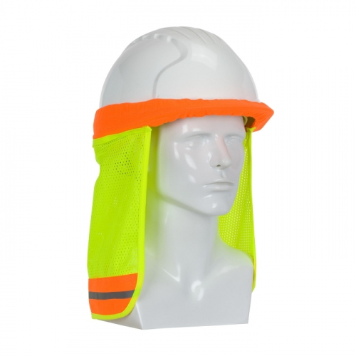 PIP 396-700FR-YEL, EZ-COOL HARD HAT NECK SHADE, FR TREATED, REFL TAPE, ELASTIC, YEL