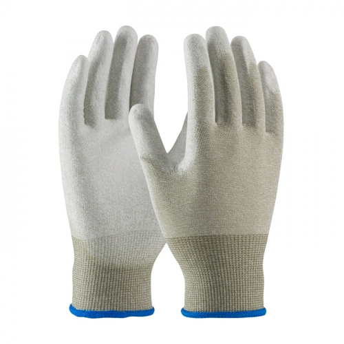 PIP 40-6415/L, NYLON AND COPPER FIBER YARNS, WHT. PU COATED PALM AND FINGER TIPS