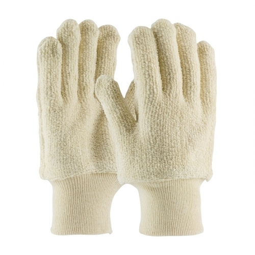 PIP 42-C700/S, TERRY CLOTH SEAMLESS GLOVES, LOOP-OUT, 24 OZ., KW, NATURAL