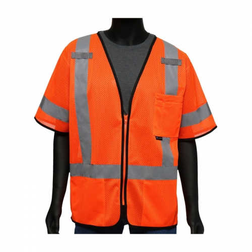 PIP 47303/2XL, WEST CHESTER, CLASS 3, HI-VIS ORANGE MESH, ZIPPER CLOSURE