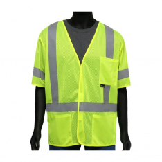 PIP 47308/2XL, WEST CHESTER, CLASS 3, HI-VIS YELLOW MESH, SELF EXTINGUISHING