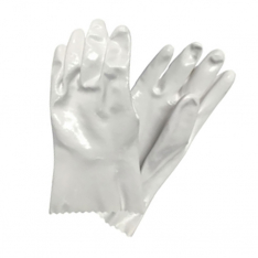 PIP 550L, 13" COTTON LINED POLY TUFF ACID SERIES GLOVES LARGE 1 PR