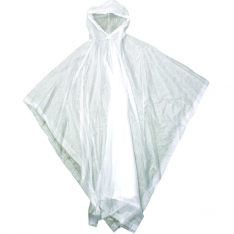 PIP 61, PONCHO WITH HOOD, PVC .10MM, CLEAR