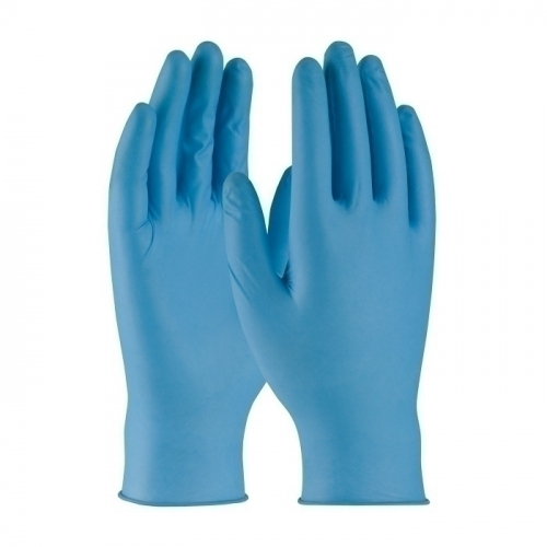 PIP 8BQF09-2X, 9" PF Blue Nitrile 8 mil Glove 50/box, 10 box/cs 2XL,QRP