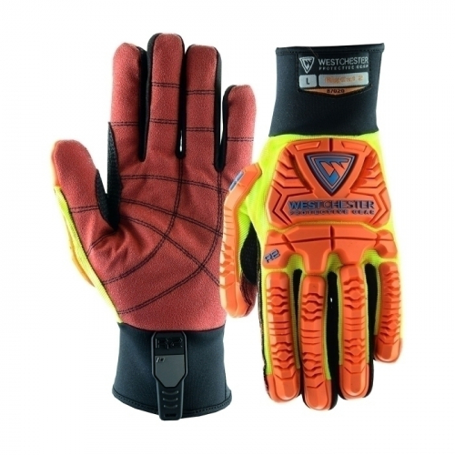 PIP Maximum Safety Leather Palm Yellow Mechanics Gloves