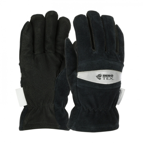 PIP 910-P855/76W, STRUCTURAL FIREFIGHTING GLOVE, SIZE 76W/LARGE, KANGAROO AND BLACK EVERSOFT COWHI