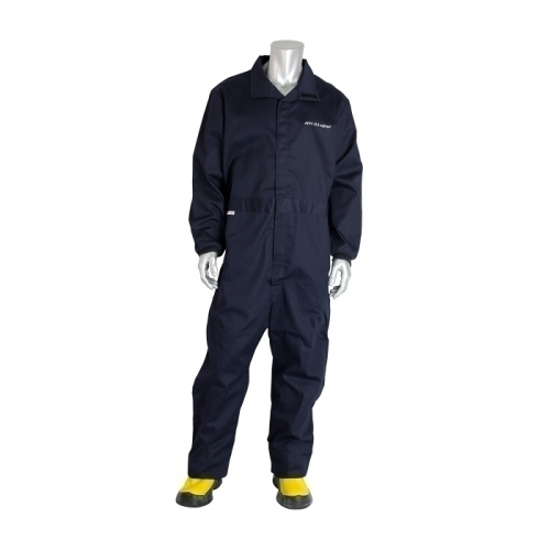 PIP 9100-52772/3XL, 25 CAL FR COVERALL, MULTI LAYER, COTTON, NFPA 70E/ASTM F1506, NAVY