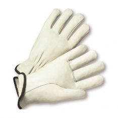 PIP 999/L, COWHIDE LEATHER DRIVERS, STRAIGHT THUMB, WHITE THERMAL LINING, SLIP-ON CUFF