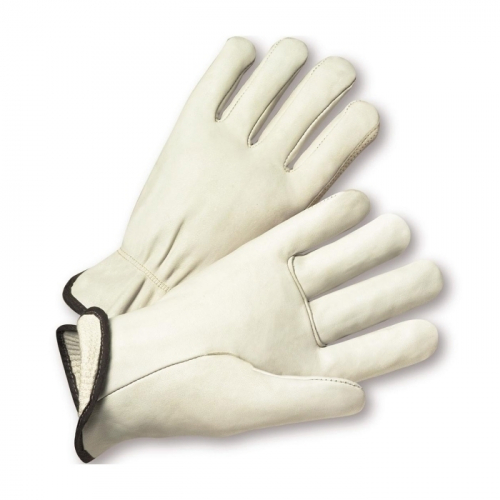 PIP 999/M, COWHIDE LEATHER DRIVERS, STRAIGHT THUMB, WHITE THERMAL LINING, SLIP-ON CUFF