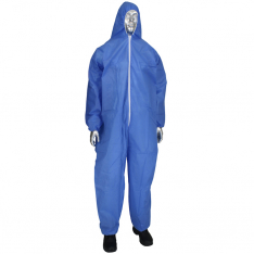 PIP BC3856/3XL, BLUE DISPOSABLE COVERALL WITH ELASTIC WRIST AND ANKLES