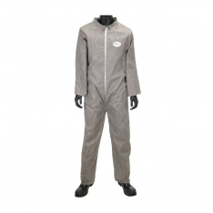 PIP C3900/L, POSIWEAR M3 GRAY COVERALL BASIC, ZIPPER FRONT AND COLLAR