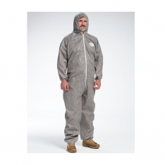PIP C3906/L, POSIWEAR M3 GRAY COVERALL, ELASTIC WRIST/ANKLE, ATTACHED HOOD