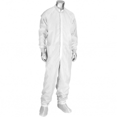 PIP CC1245-74WH-5PK-2XL, WHITE COVERALL WITH RAGLAN SLEEVES, AND KNIT CUFFS