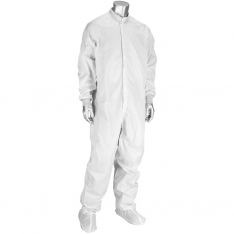 PIP CCRC-89WH-5PK-2XL, WHITE COVERALL WITH RAGLAN SLEEVES, AND KNIT CUFFS