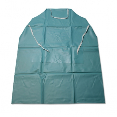 PIP UG-20-45SP, WEST CHESTER 20MIL 45" GREEN VINYL RAW EDGE APRON, STOMACH PATCH