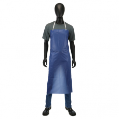 PIP UUPB-45, WEST CHESTER, 8 MIL. 45" BLUE VINYL APRON, RAW EDGE