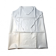 PIP UW-20-45, WEST CHESTER, 20 MIL. 45" WHITE VINYL APRON, RAW EDGE