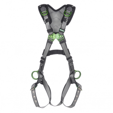 MSA 10194943, V-FIT Harness, Super Extra Large, Back, Hip & Shoulder D-Rings, Tongue Buckle Leg Stra