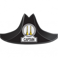 MSA GA1150-N3, Capt. w 2 Trumpets,  Black Plate