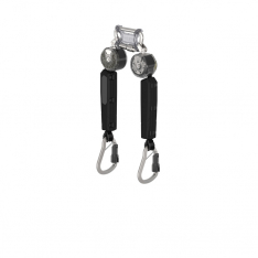 MSA VTOHW-012-RD-A, V-TEC PFL, 6', twin-leg, aluminum triple action swivel carabiner, twin link trip