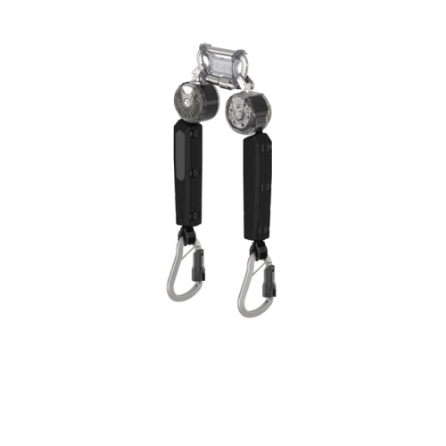 MSA VTOHW-012-RD-A, V-TEC PFL, 6', twin-leg, aluminum triple action swivel carabiner, twin link trip